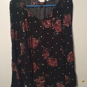 Long Sleeve Floral Blouse